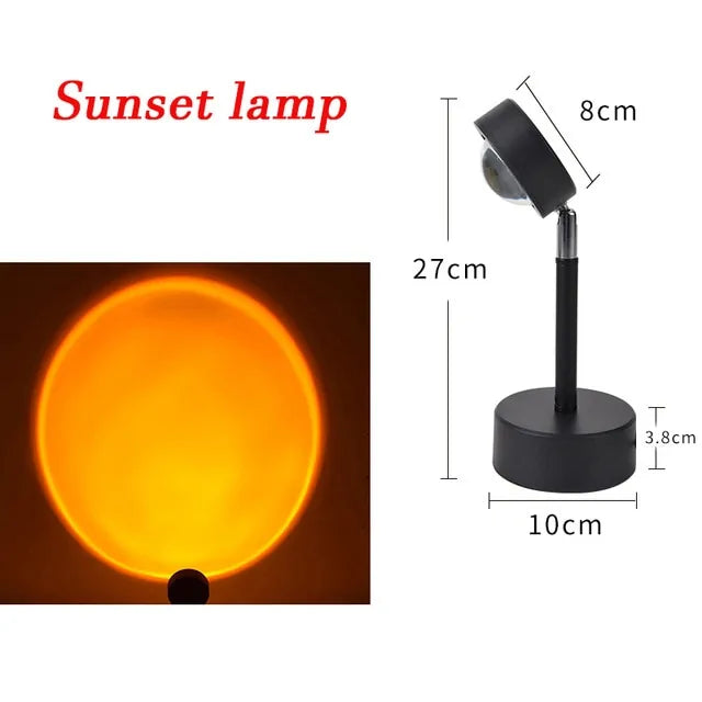 Red Sunset Projector Lamp